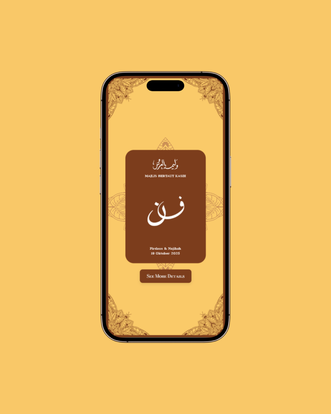 Kad Kahwin Firdaus & Najihah